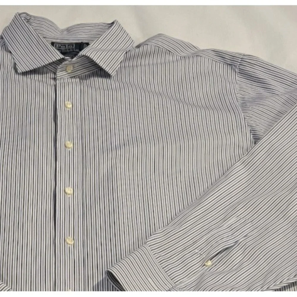 Polo By Ralph Lauren Regent Classic‎ Fit Men's Striped  Size 19 36/37 Tall